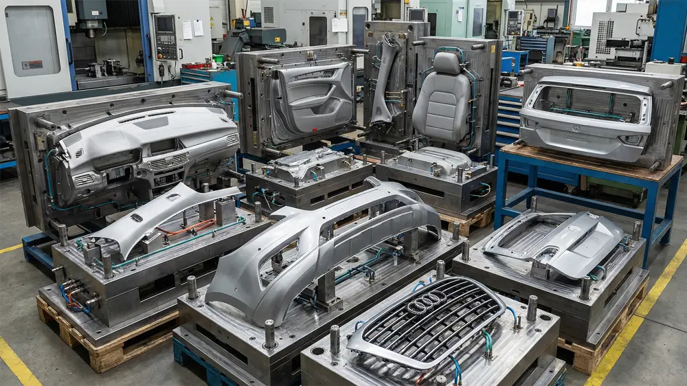 Moulages par injection intérieurs et extérieurs automobiles
