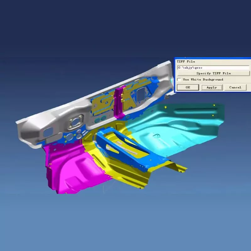 Matrices d'estampage pour assemblage de panneau avant automobile