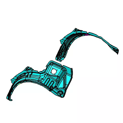 Moulage par injection d'enjoliveur de passage de roue automobile